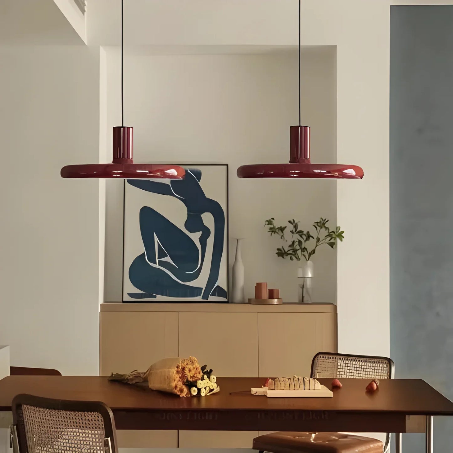 Vintage Pendant Lamp 70’s Style – Retro Elegance for Contemporary Design Spaces - Red - lamp light