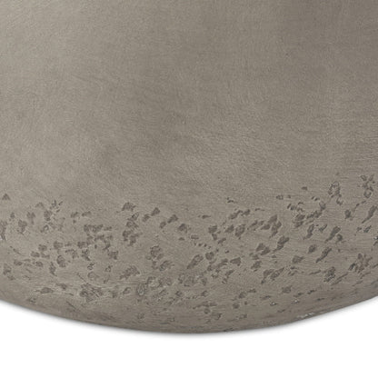 Orion Side Table - Boho-Style Light Concrete Drum-Shaped Side Table - Light Gray