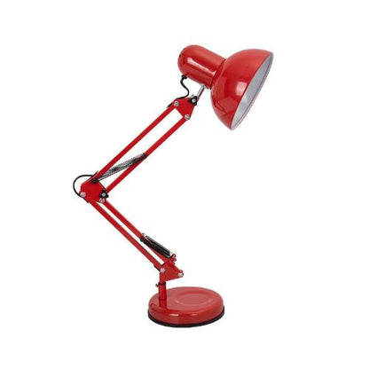 Modern Adjustable Desk Lamp with Clamp – Perfect for Office Reading and Study – Iron Finish - Red - lamp light