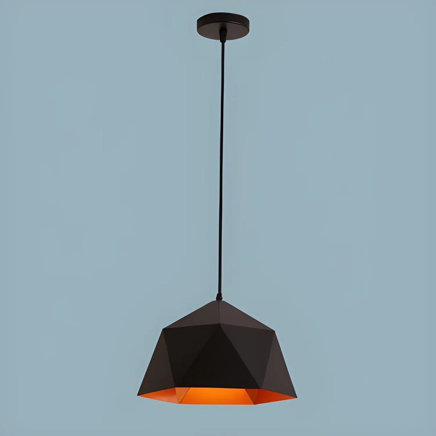 Geometric Chandelier – Modern Northern European Desig - Black - lamp light