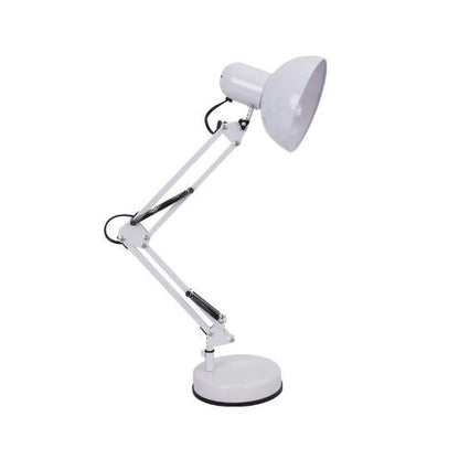 Modern Adjustable Desk Lamp with Clamp – Perfect for Office Reading and Study – Iron Finish - White - lamp light