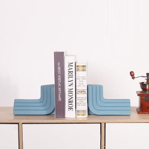 Ceramic Bookends - Modern Design Geometry Style Home Décor Ornaments - Home