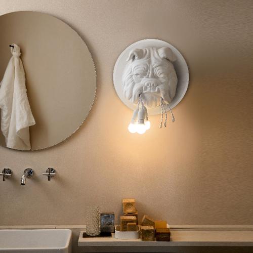 ’Bulldog Head Wall Lamp – Unique and Whimsical Lighting for Dog Lovers’ - Art & design