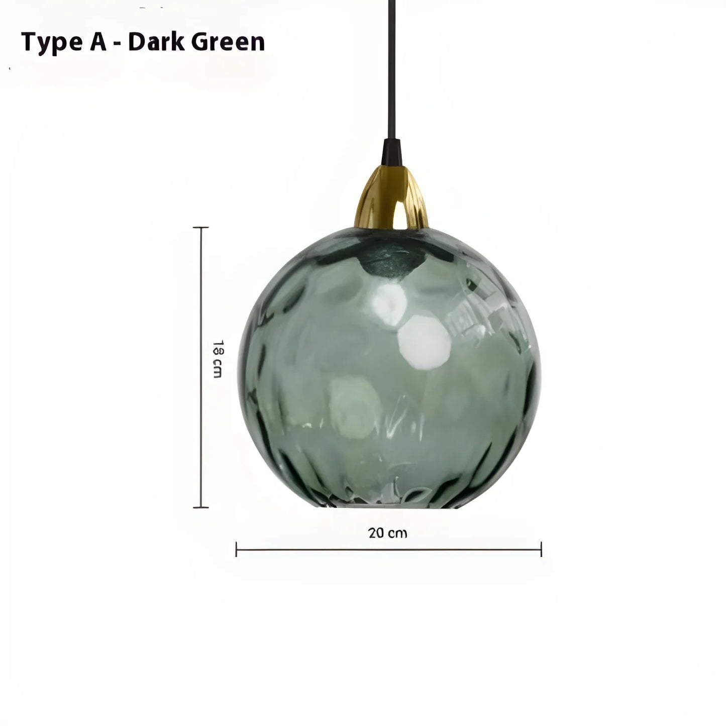 Modern Water-Wave Glass Ball Chandelier – Elegant Pendant Lighting - Dark Green - lamp light