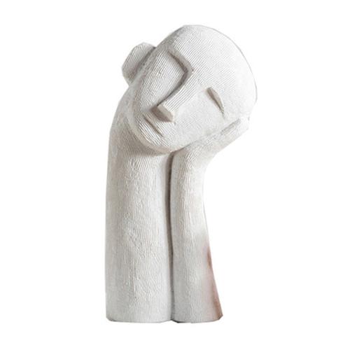 ’Pensive Man Statue: Elegant Art for Intellectual Decor’ - White - Art & design