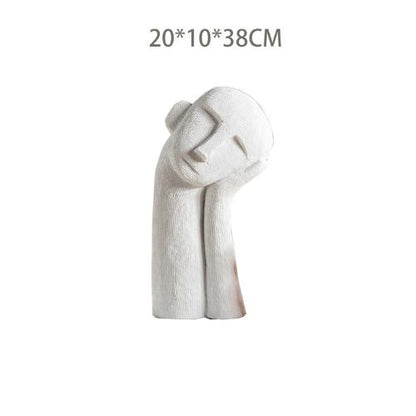 ’Pensive Man Statue: Elegant Art for Intellectual Decor’ - White - Art & design