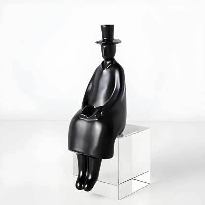 Galleria369-"Statue Artistic Figure Man with Hat"