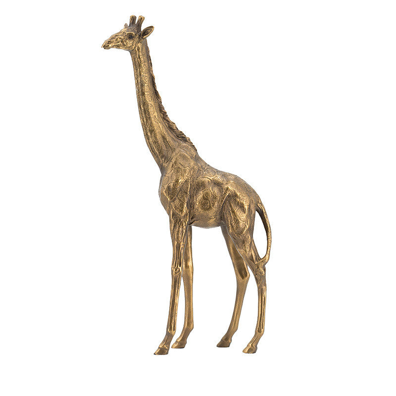 ’Giraffe Ornament Sculpture: Unique Design for Refined Decor’ - Gold - Art & design