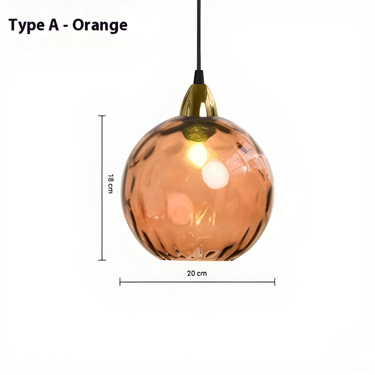 Modern Water-Wave Glass Ball Chandelier – Elegant Pendant Lighting - Orange - lamp light