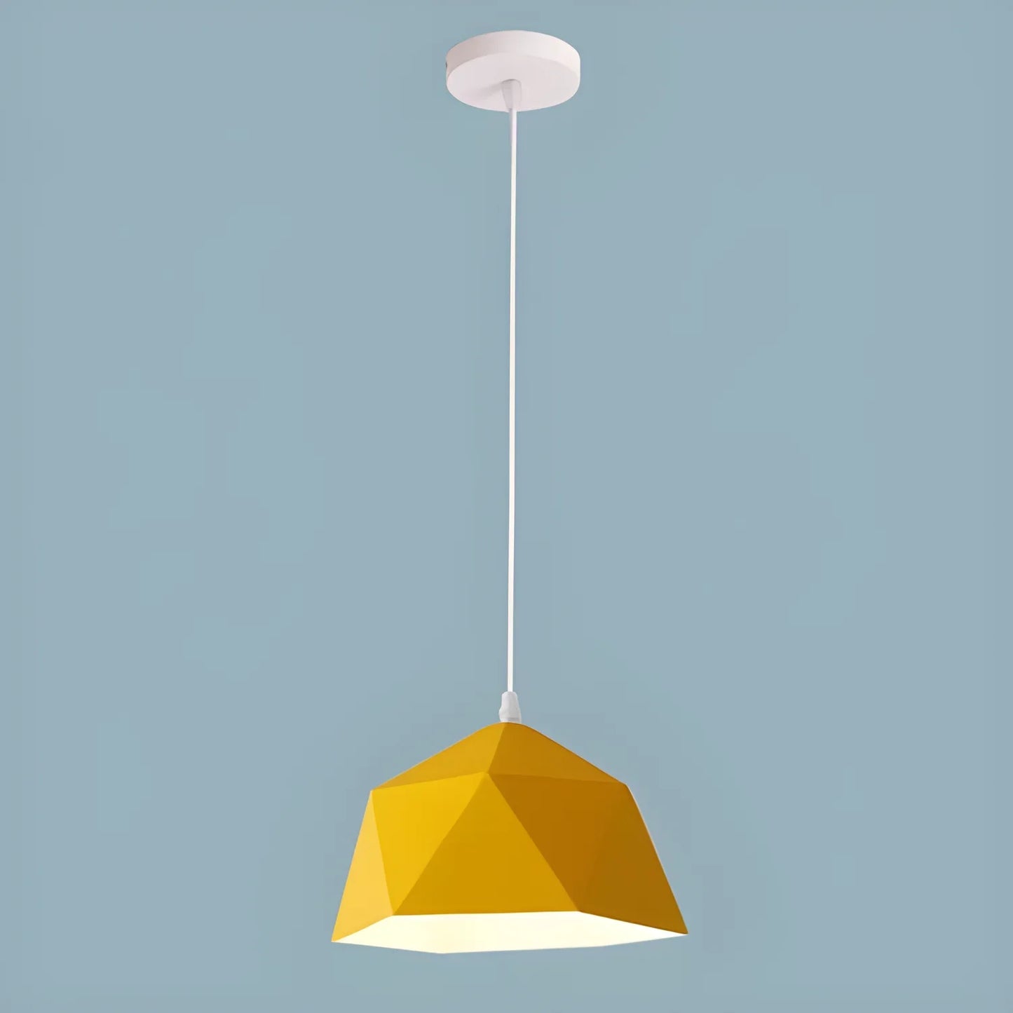 Geometric Chandelier – Modern Northern European Desig - Yellow - lamp light