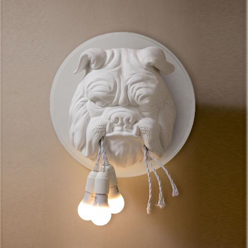 ’Bulldog Head Wall Lamp – Unique and Whimsical Lighting for Dog Lovers’ - Art & design