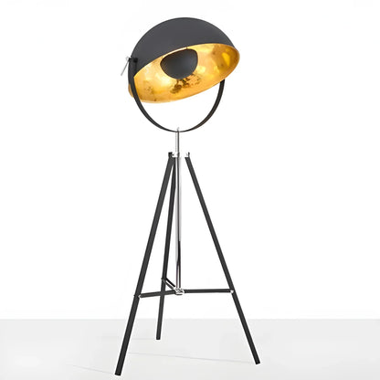 Salgado Modern LED Floor Lamp in Vintage Industrial Style – Metal Adjustable Tripod Base Creative Design - lamp light