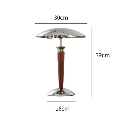 Nordic Solid Wood and Chrome-Plated Steel Table Lamp – Elegant Design