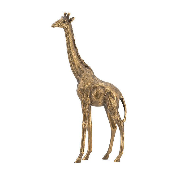 ’Giraffe Ornament Sculpture: Unique Design for Refined Decor’ - Gold - Art & design