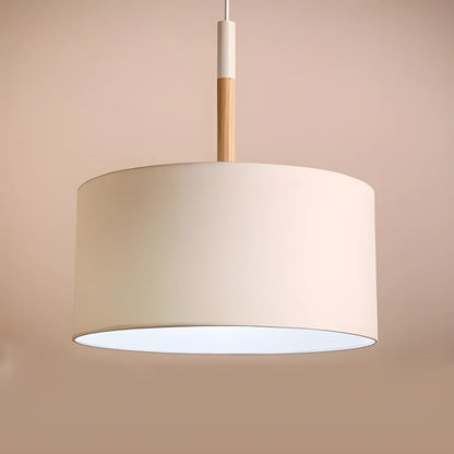 Egloo Wooden and Fabric Chandelier – Elegant Design for Any Space - White - lamp light