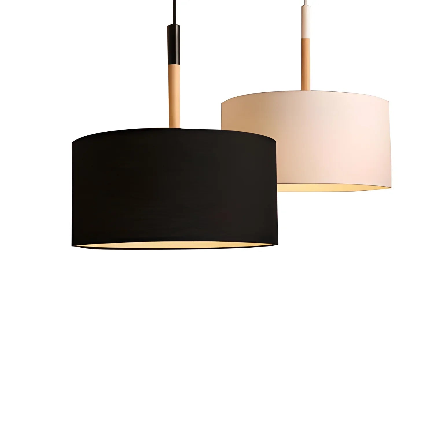 Egloo Wooden and Fabric Chandelier – Elegant Design for Any Space - lamp light