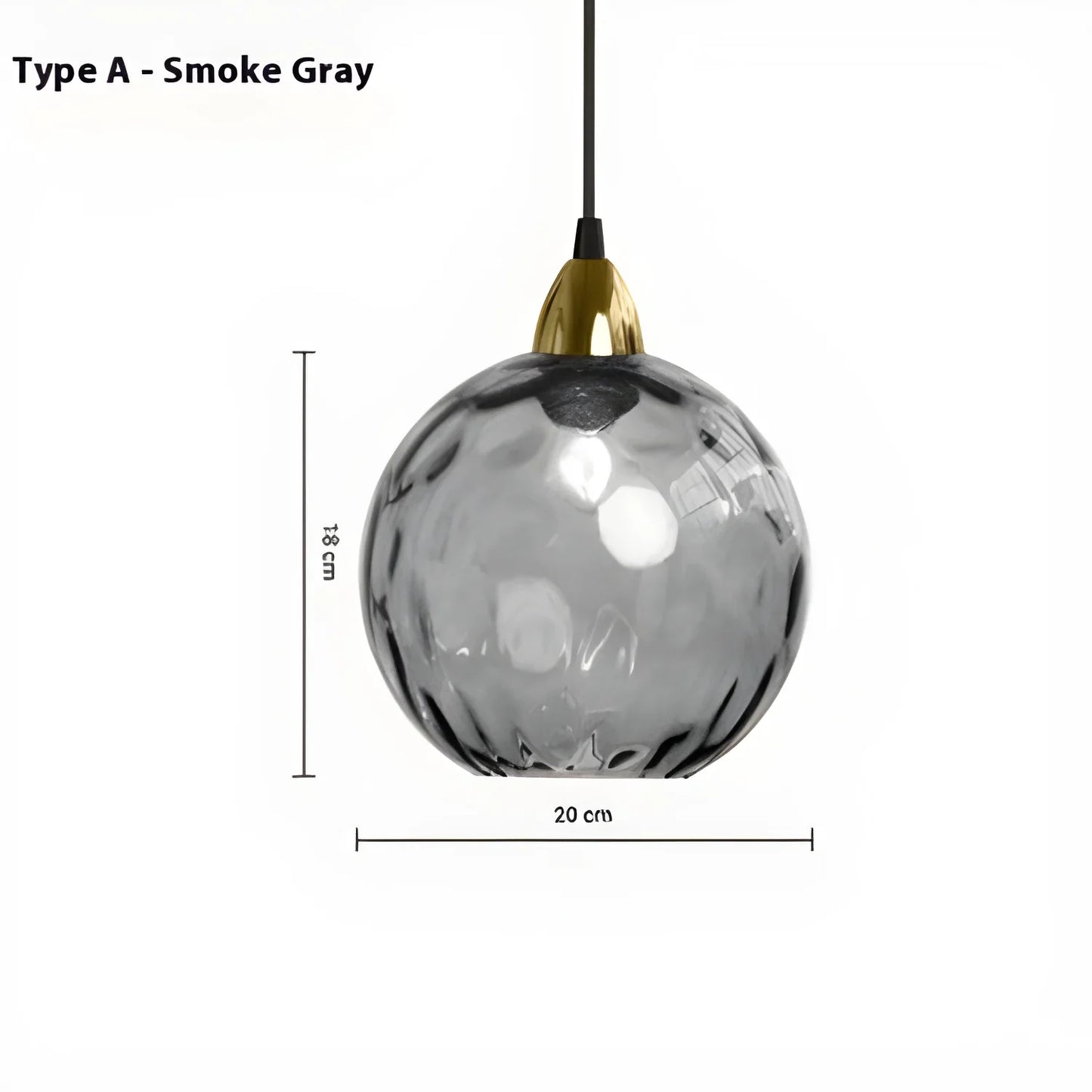 Modern Water-Wave Glass Ball Chandelier – Elegant Pendant Lighting - Smoky Gray - lamp light