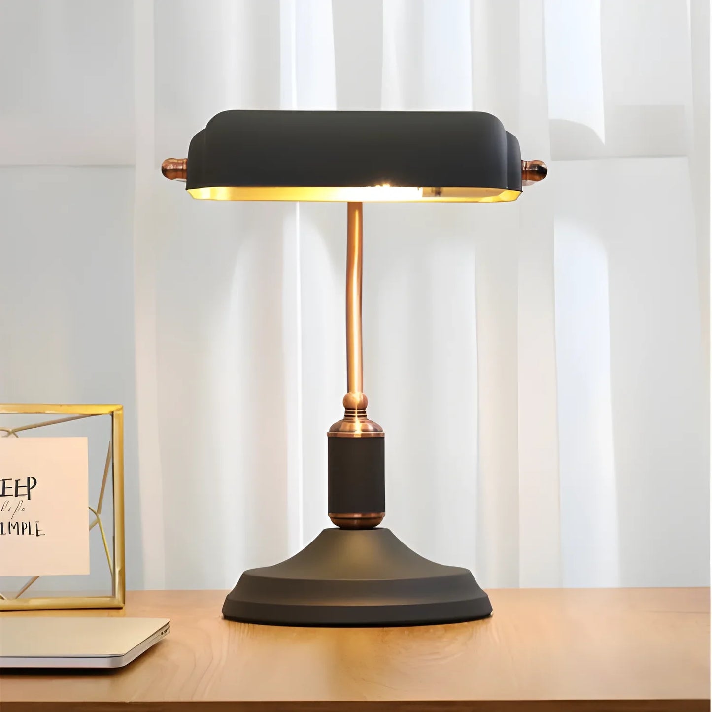 Retro Bank Desk Lamp – Vintage Inspired Design for a Touch of Classic Elegance - Grey / 220V - lamp light