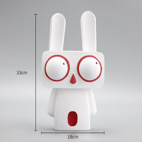 Jojo Rabbit Artwork – Modern Resin Ornament for Living Room Decoration - White - Home