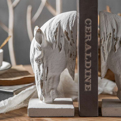 Galleria369-"Elegance Horse Head Bookend Statue"