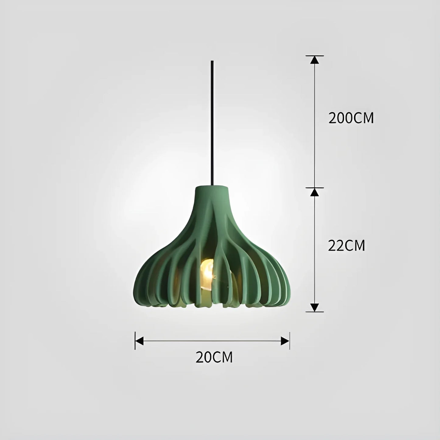 Corallo Chandelier Modern Design | Pastel Colors - Green - lamp light