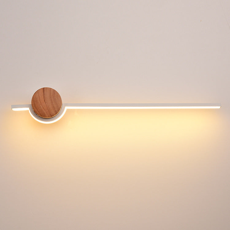 LED Wall Lamp - Aluminum & Wood Minimalist Design - White / 9W 420mm - lamp light