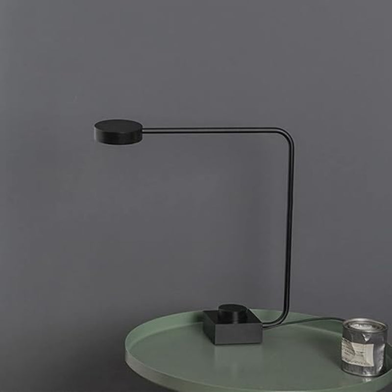 Sleek white LED bedside lamp with button switch