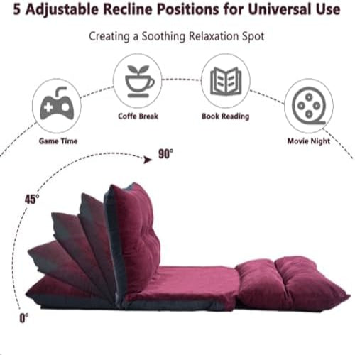 Adjustable floor futon sofa