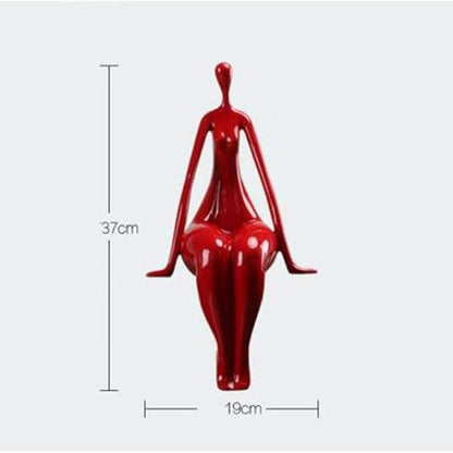 ’Red Woman Statue: Modern and Provocative Art for Creative Decor’ - Red - Art & design