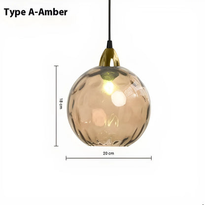 Modern Water-Wave Glass Ball Chandelier – Elegant Pendant Lighting - Amber - lamp light