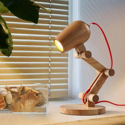 Wooden Desk Lamp – Simple Lifting Adjustmen - Galleria369 Hurban House