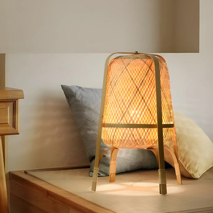 Japanese Floor Lamp - Natural Bamboo Design Minimalist and Eco-Friendly Lighting - Bamboo - lamp light