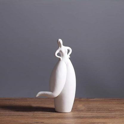 Modern Abstract ’Fat Dancer’ Porcelain Figurine - Creative Living Room Decoration - Home