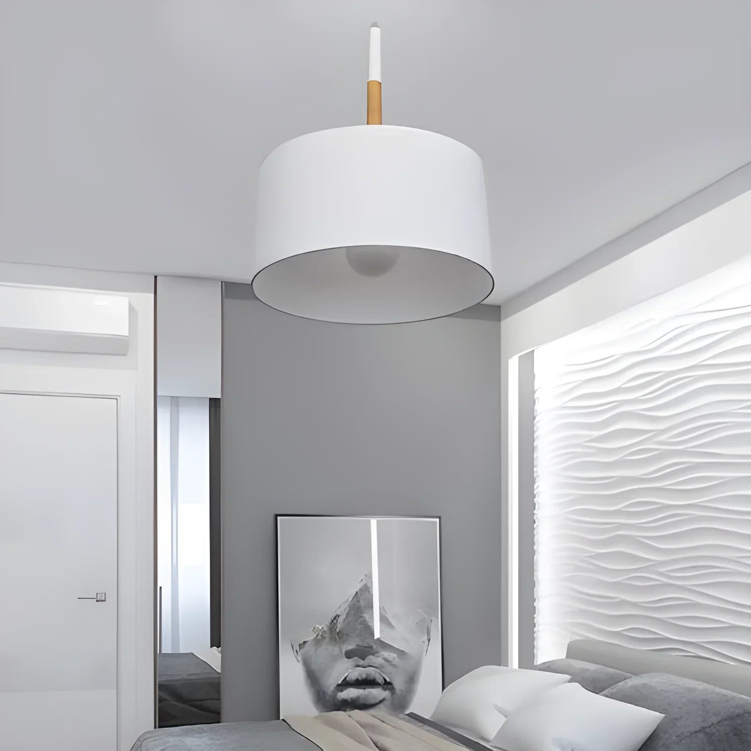 Egloo Wooden and Fabric Chandelier – Elegant Design for Any Space - lamp light