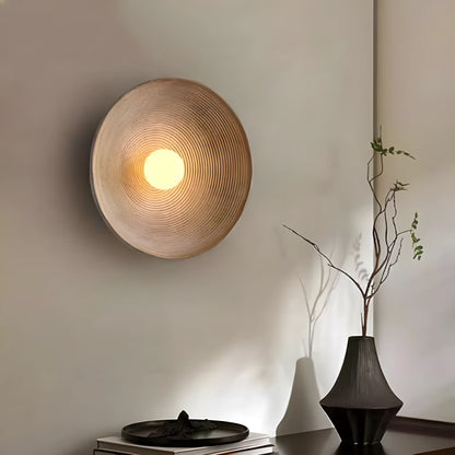 Concentric Wall Lamp - Handcrafted Design - Diameter 270MM / light oak - lamp light