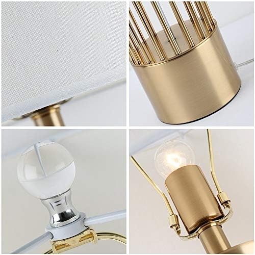 Modern Gold-Plated Metal Table Lamp with White Shade – Elegant and Luxurious - lamp light