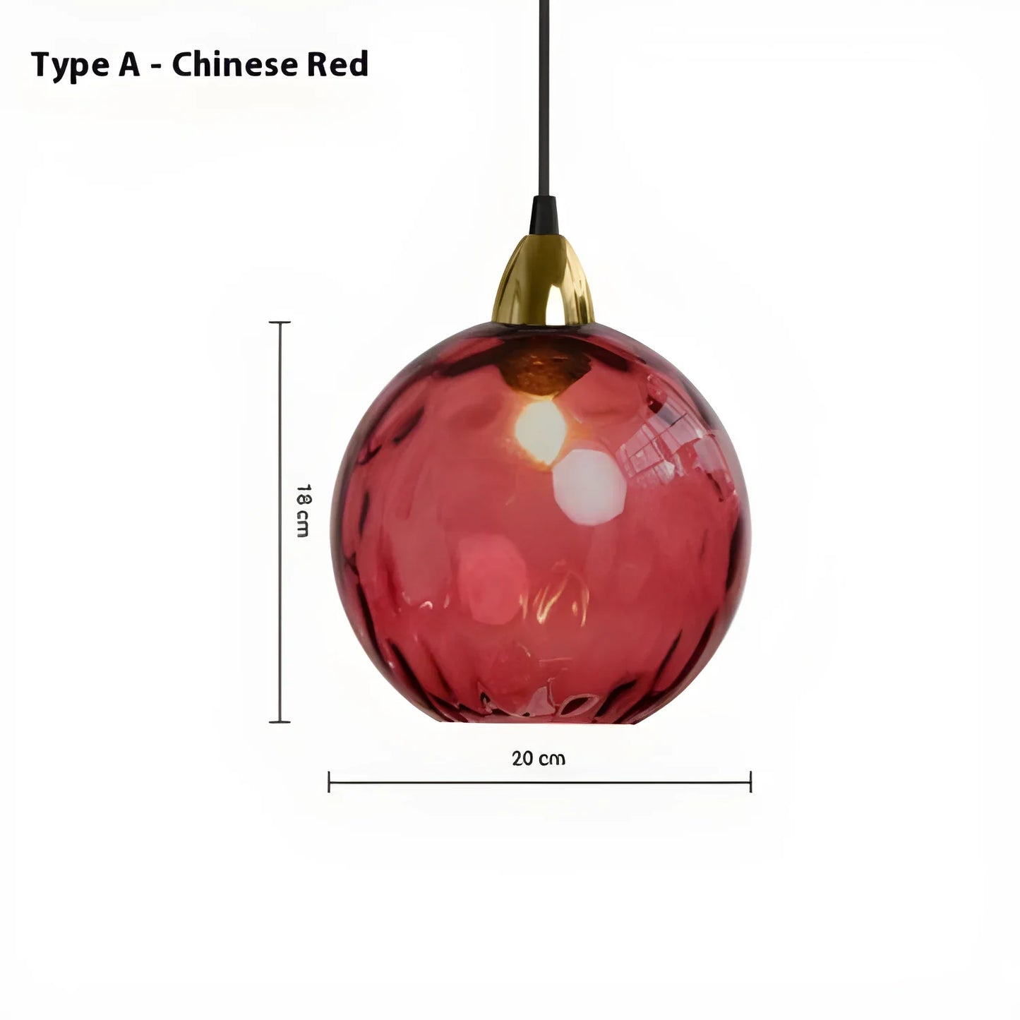 Modern Water-Wave Glass Ball Chandelier – Elegant Pendant Lighting - Chinese Red - lamp light