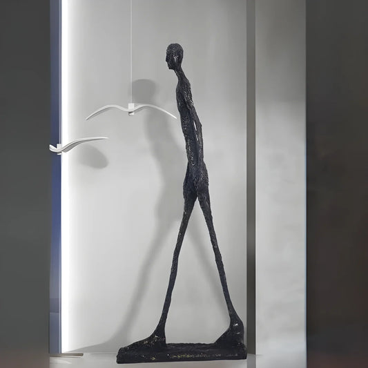 Swiss Design-Inspired Modern Sculpture – Elegant Indoor Decoration - Figure of a Man - Art & design