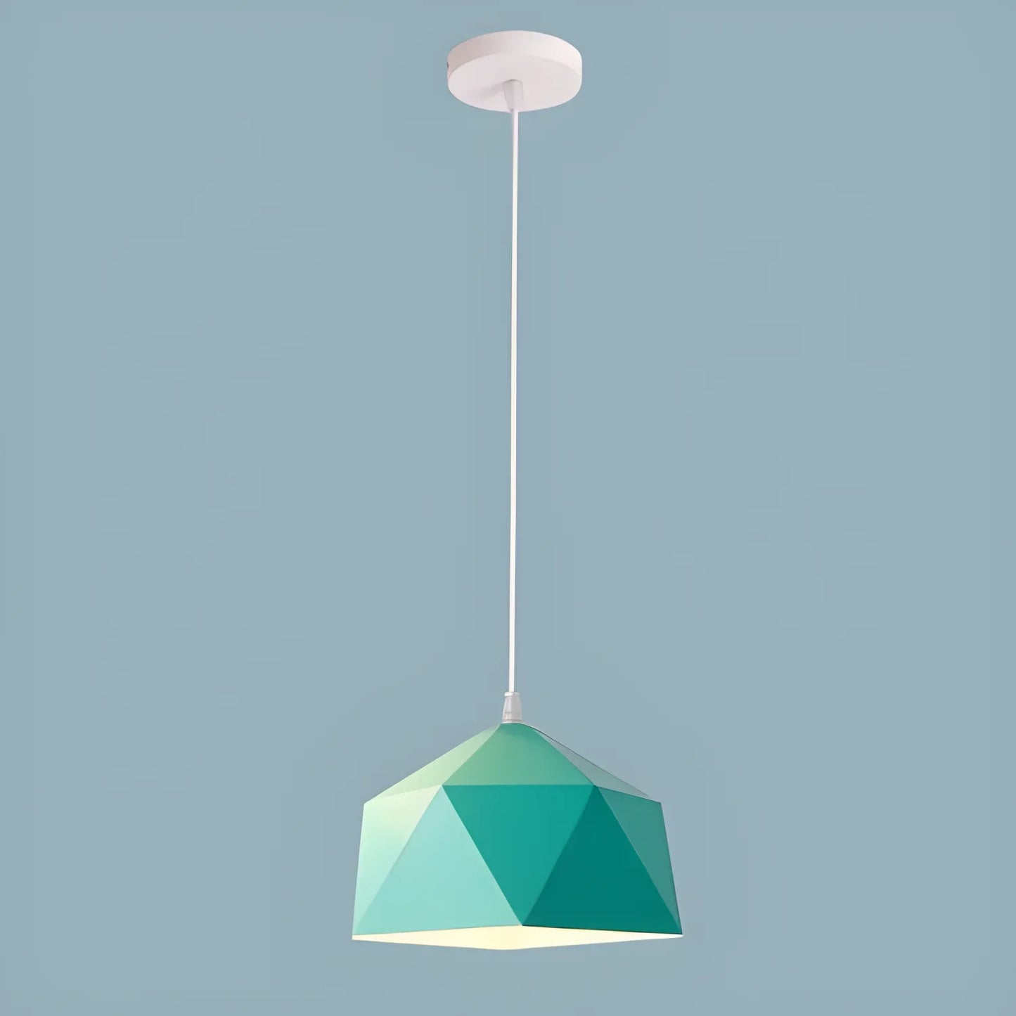 Geometric Chandelier – Modern Northern European Desig - Green - lamp light