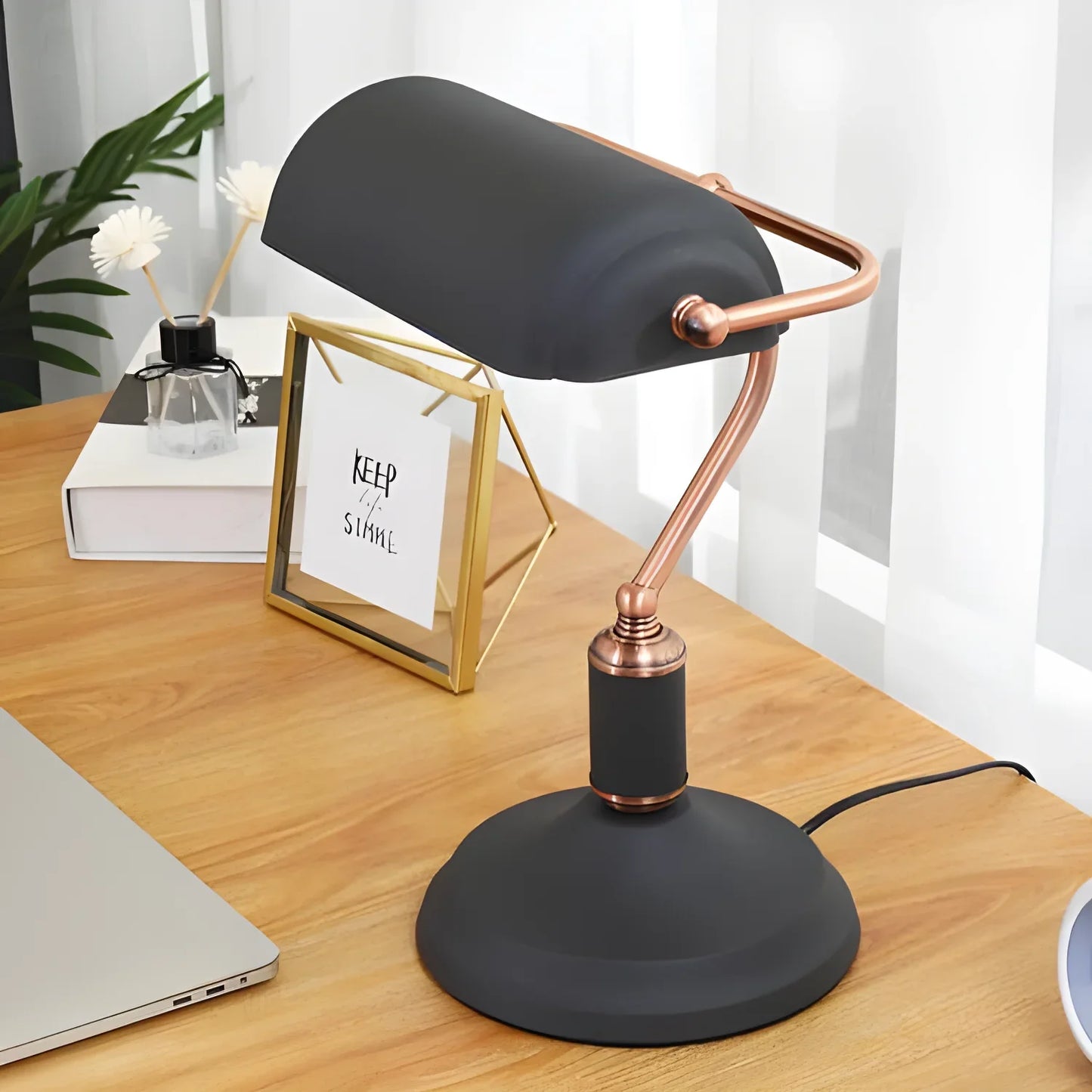 Retro Bank Desk Lamp – Vintage Inspired Design for a Touch of Classic Elegance - Grey / 220V - lamp light