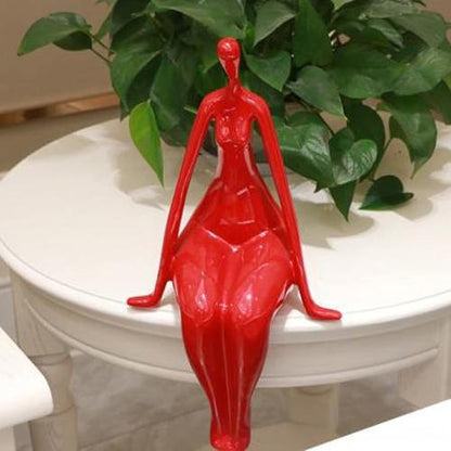 ’Red Woman Statue: Modern and Provocative Art for Creative Decor’ - Red - Art & design