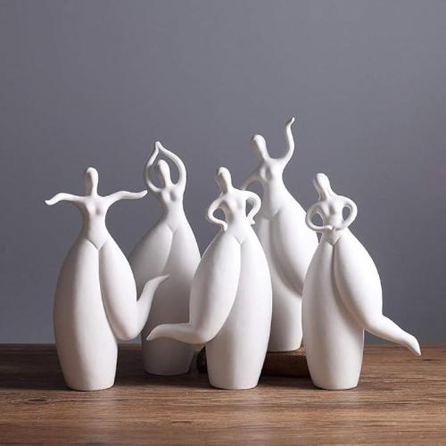 Modern Abstract ’Fat Dancer’ Porcelain Figurine - Creative Living Room Decoration - Home