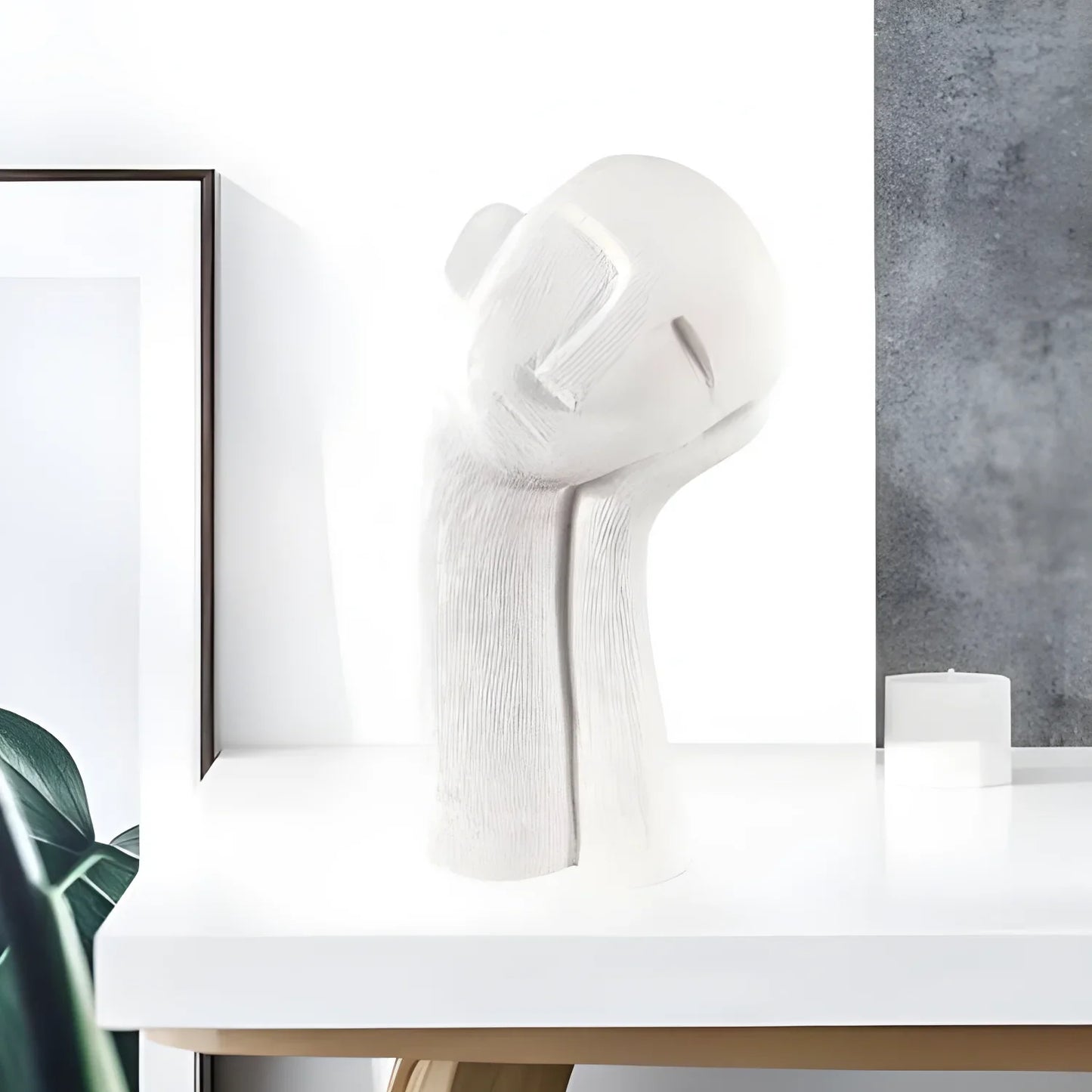 ’Pensive Man Statue: Elegant Art for Intellectual Decor’ - White - Art & design