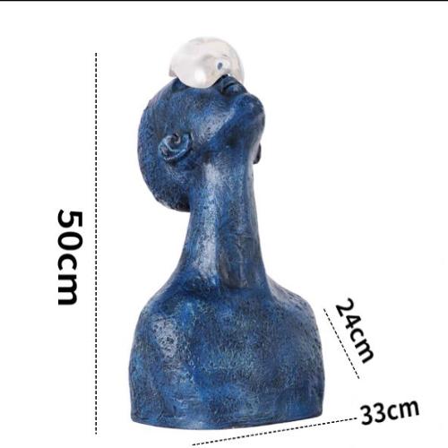 Essence of Man – Resin Art for Your Home - Blue / Half body - decorazioni