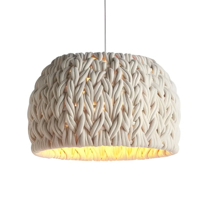 Japanese Wabi-Sabi Chandelier - Woven Elegance for Sophisticated Lighting - Diameter 40CM High 24CM - lamp light