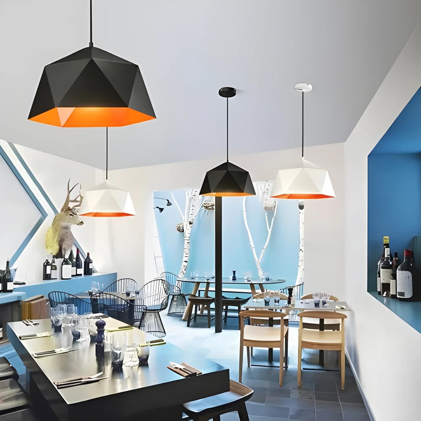 Geometric Chandelier – Modern Northern European Desig - lamp light