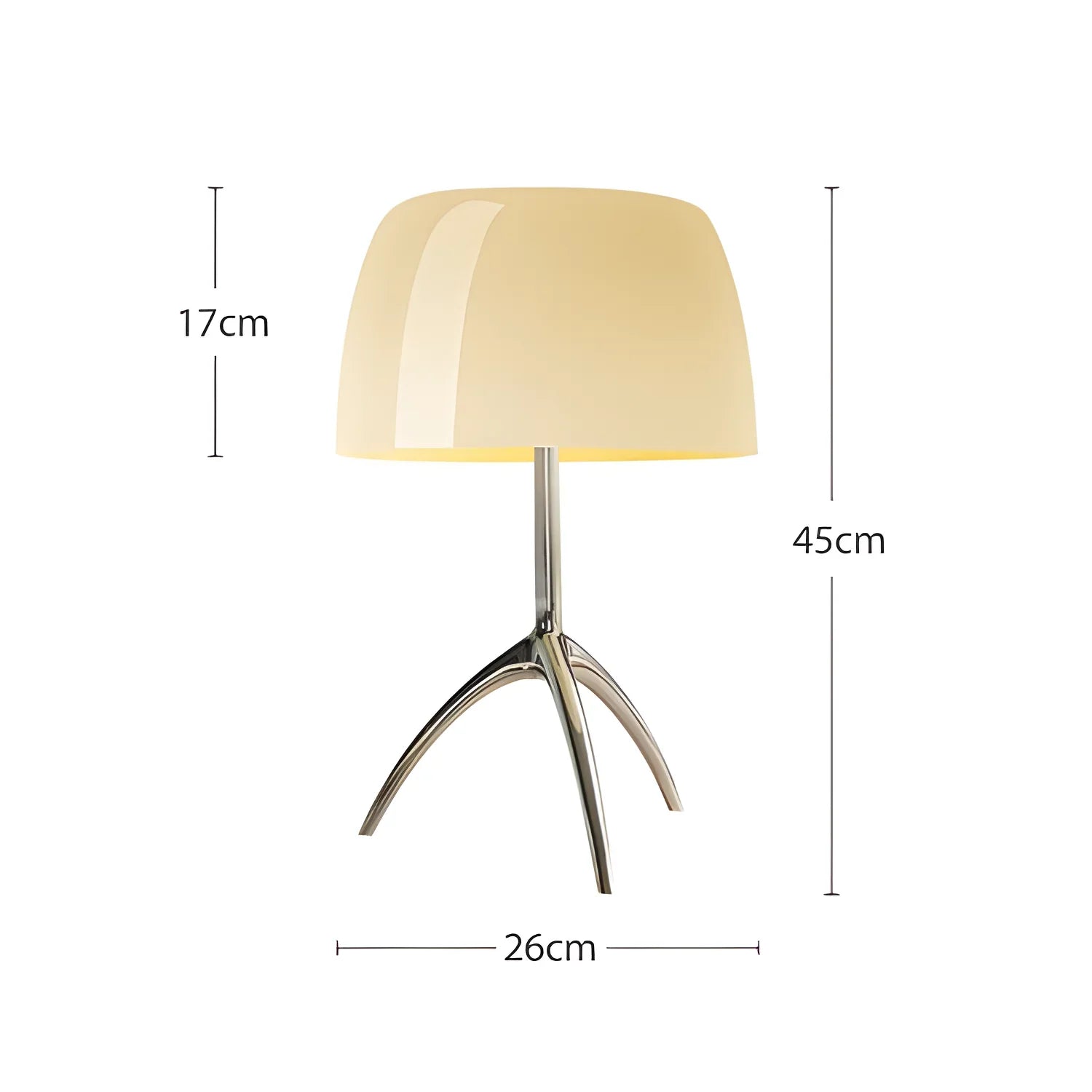 Rodol Lumiere Lamp – Modern Italian Design with Chrome Aluminum and Blown Glass - Large Beige / EU - lamp light