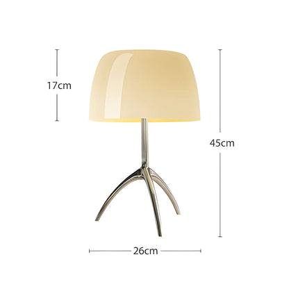 Rodol Lumiere Lamp – Modern Italian Design with Chrome Aluminum and Blown Glass - Large Beige / EU - lamp light