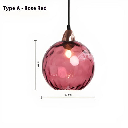 Modern Water-Wave Glass Ball Chandelier – Elegant Pendant Lighting - Pink - lamp light