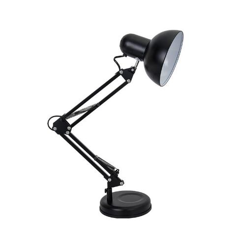 Modern Adjustable Desk Lamp with Clamp – Perfect for Office Reading and Study – Iron Finish - Black - lamp light